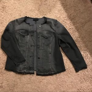 Lane Bryant black wash denim jacket size 16